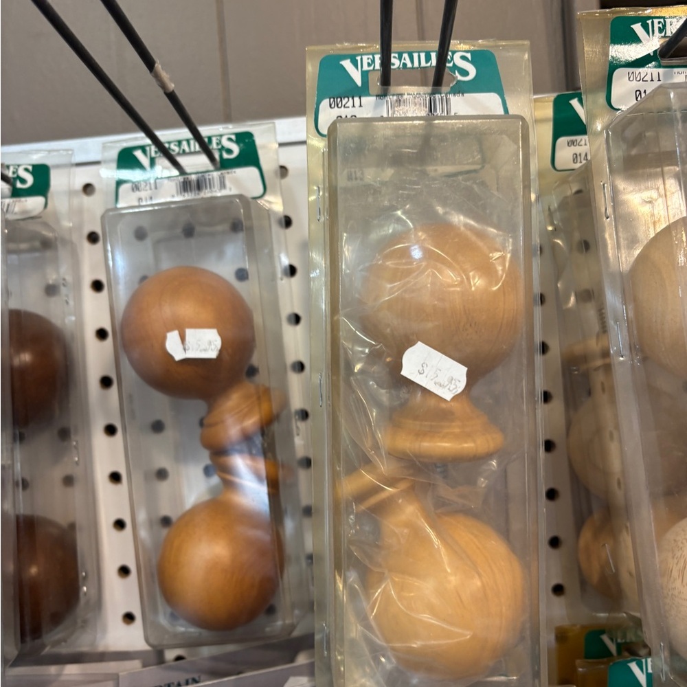 Versailles Wooden Curtain Rod Finials